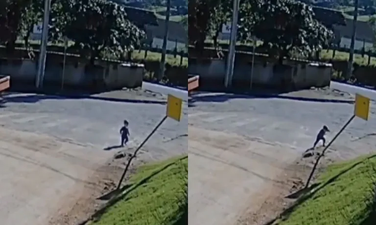 Bebê de 1 ano e 6 meses foge de creche em reforma e caminha sozinho em rua movimentada em SC